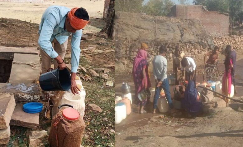 Shivpuri water Problem News: मदकपुरा में लोग कीड़े और कीचड़ छान कर पानी पीने को मजबूर